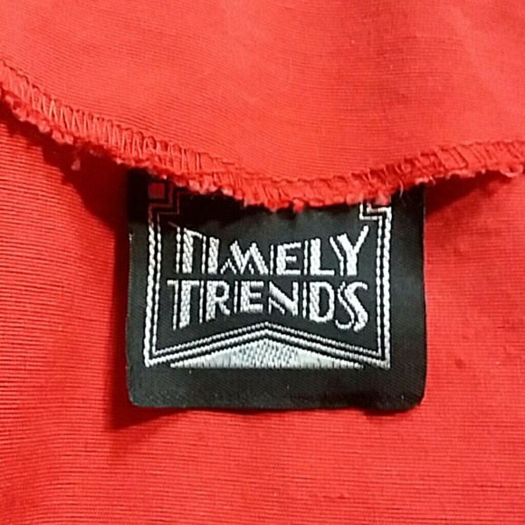 SALE! Timely Trends L/S Red Top (vintage) - Picture 5 of 5
